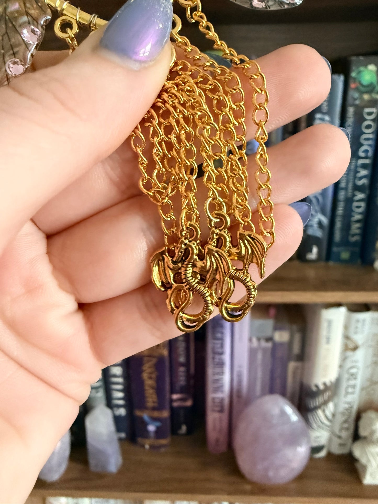 Gold + Brown Dragon Fairy Wing Ear Cuffs
