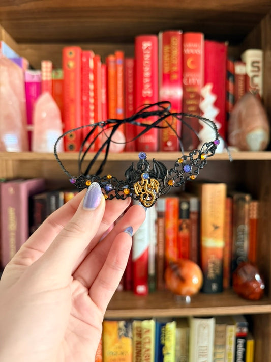 Black + Purple Dragon Circlet Tiara (Small)