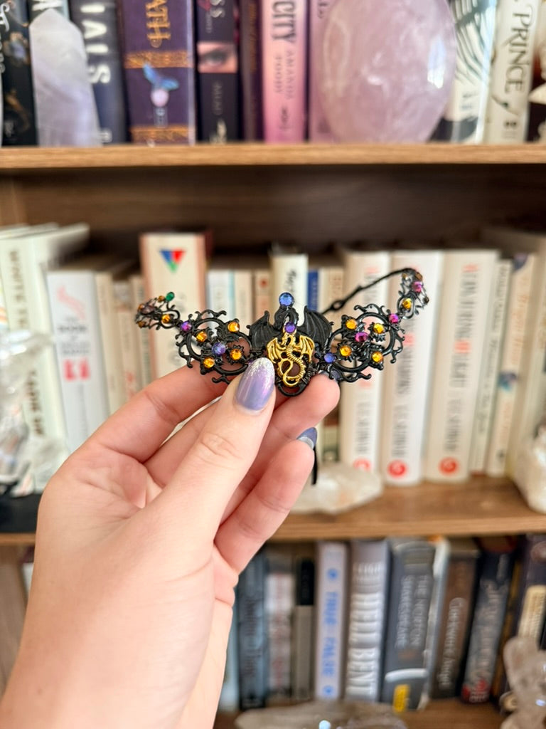 Black + Purple Dragon Circlet Tiara (Medium)