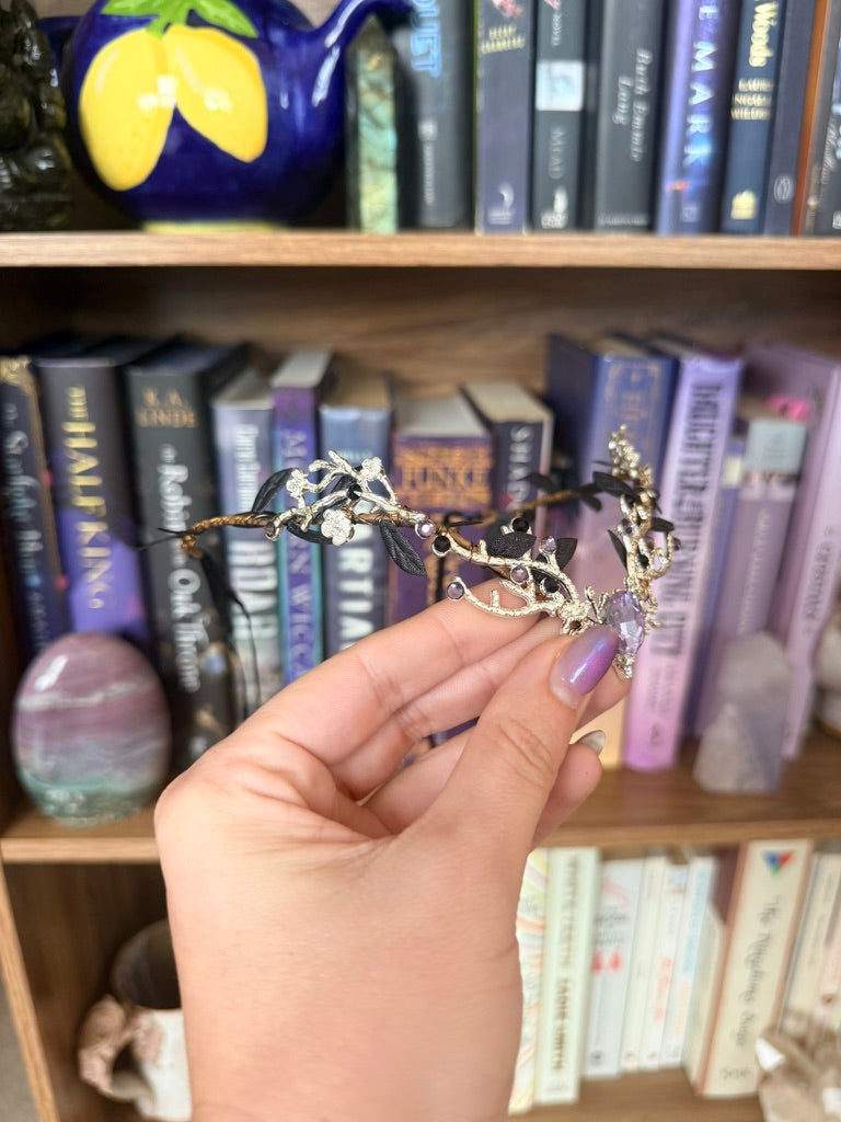 Silver + Purple Stag Circlet