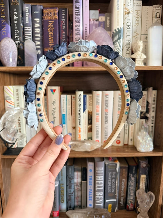Blue + White Flower Crown