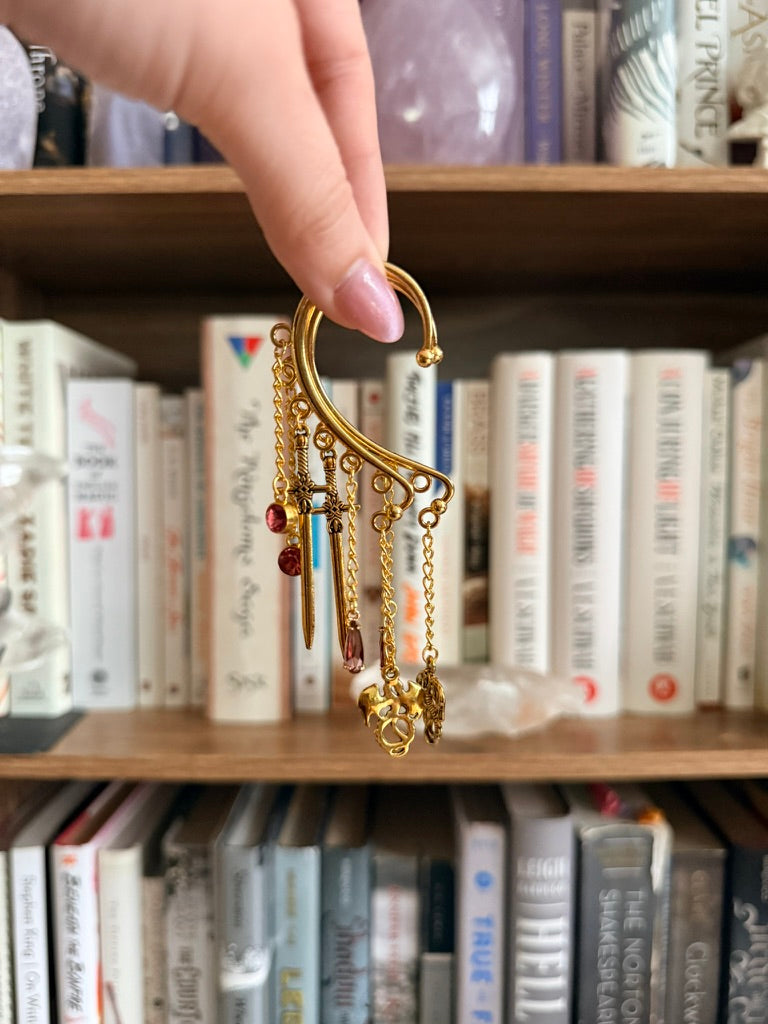 Gold + Pink Dragonslayer Ear Cuffs