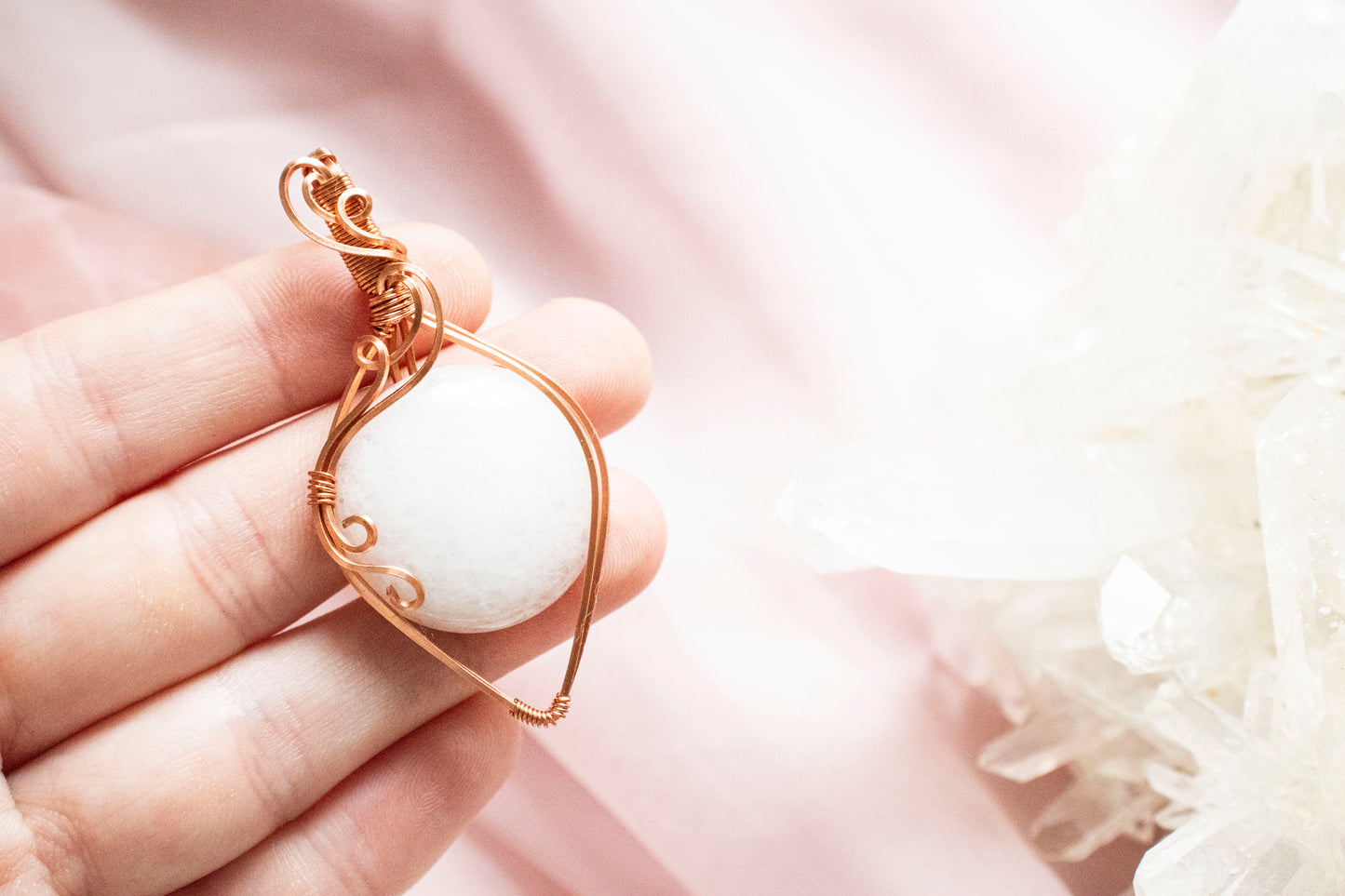 Astera White Jade Pendant