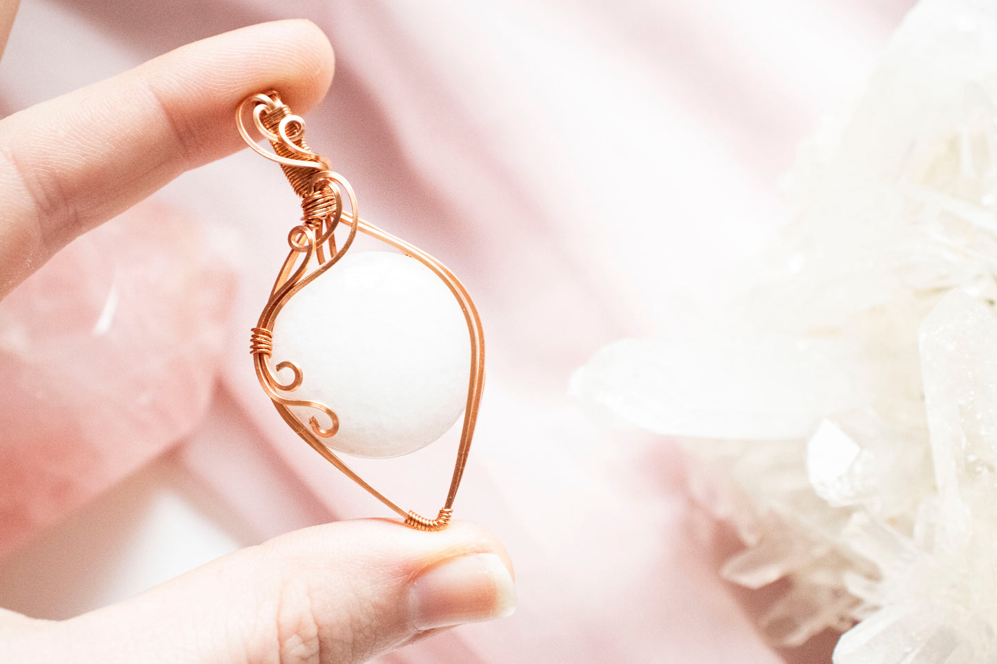 Astera White Jade Pendant