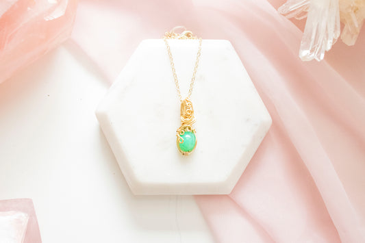 Hecate Mini Chrysoprase Pendant