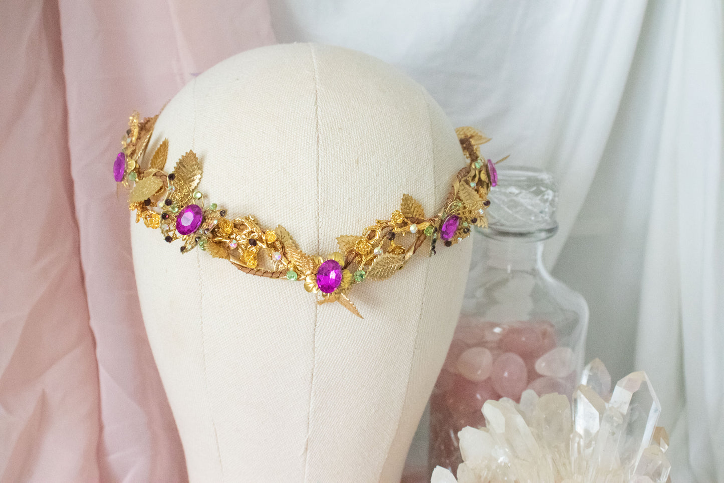 Gold + Purple Butterfly Circlet Tiara