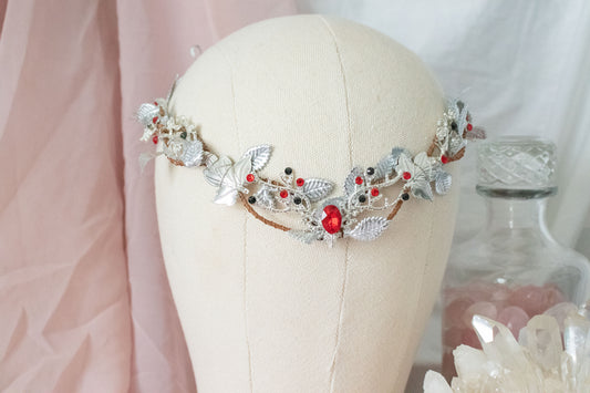 *MADE TO ORDER* Silver + Red Stag Circlet Tiara