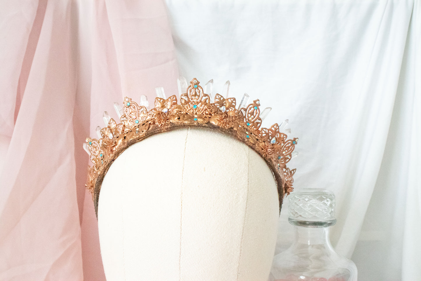 Copper + Blue Large Crystal Tiara