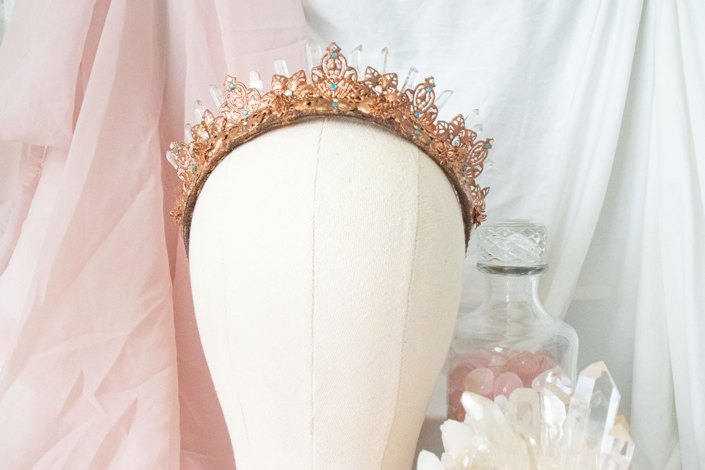 Copper + Blue Large Crystal Tiara