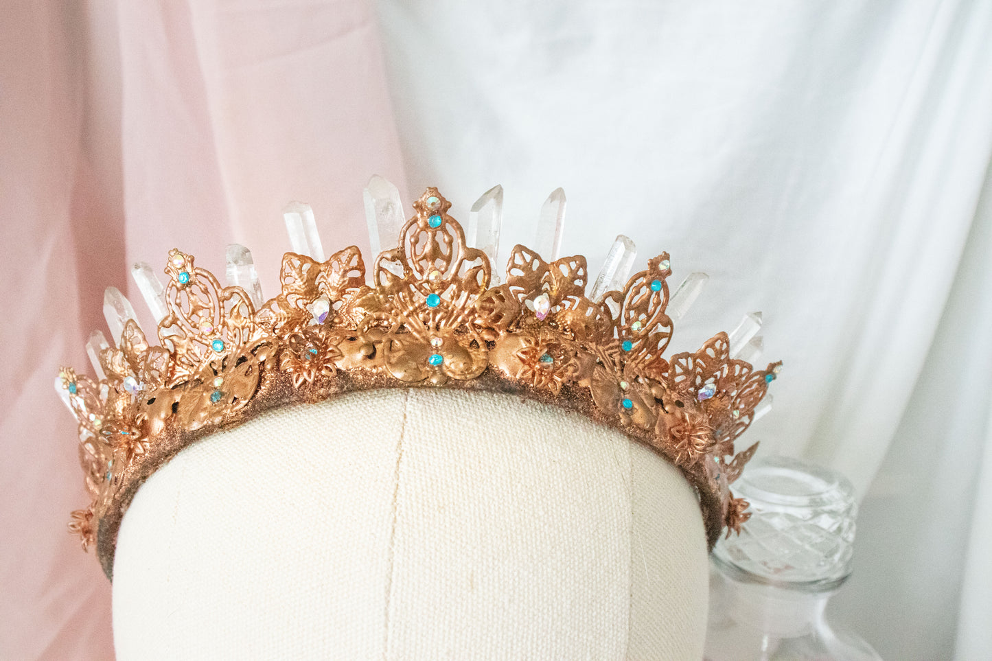 Copper + Blue Large Crystal Tiara