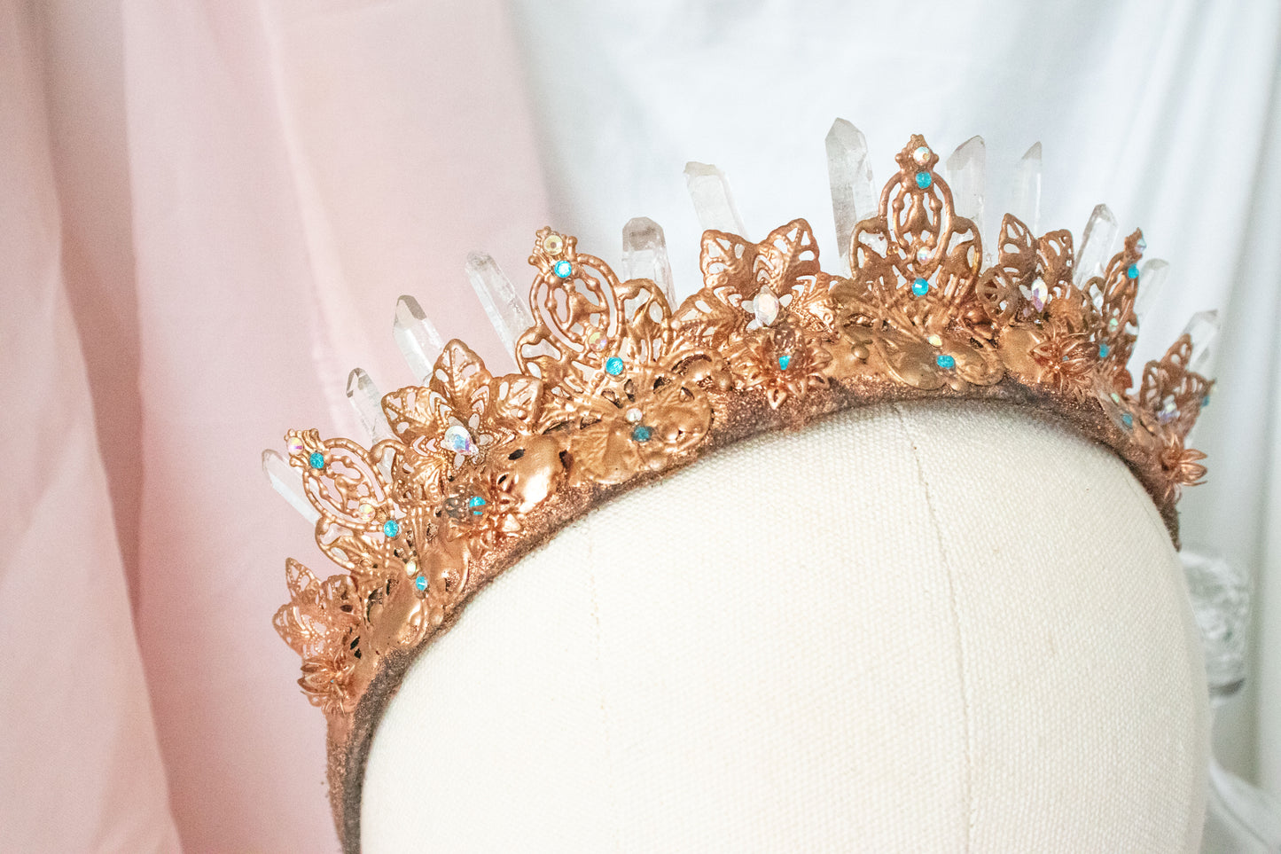 Copper + Blue Large Crystal Tiara