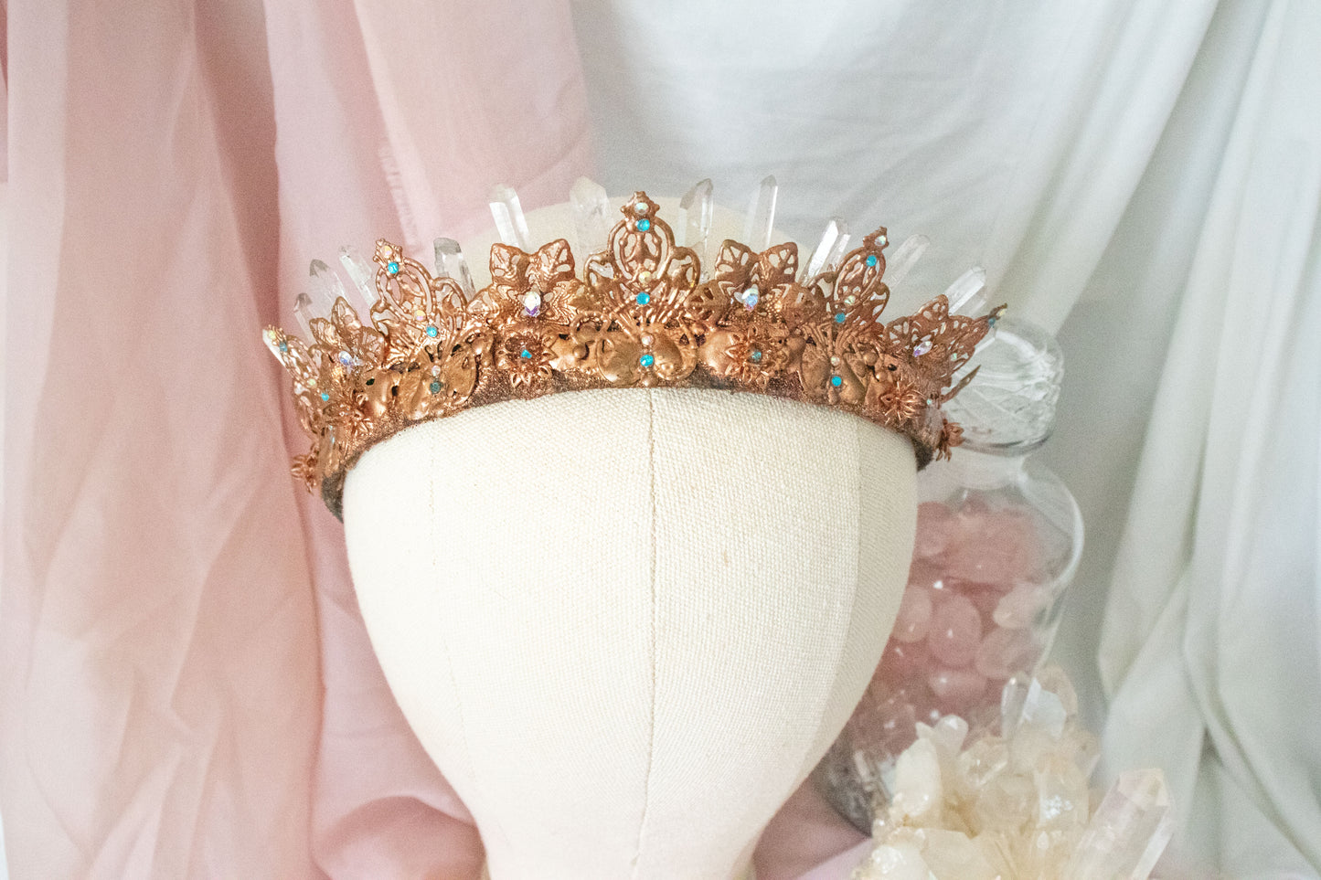 Copper + Blue Large Crystal Tiara