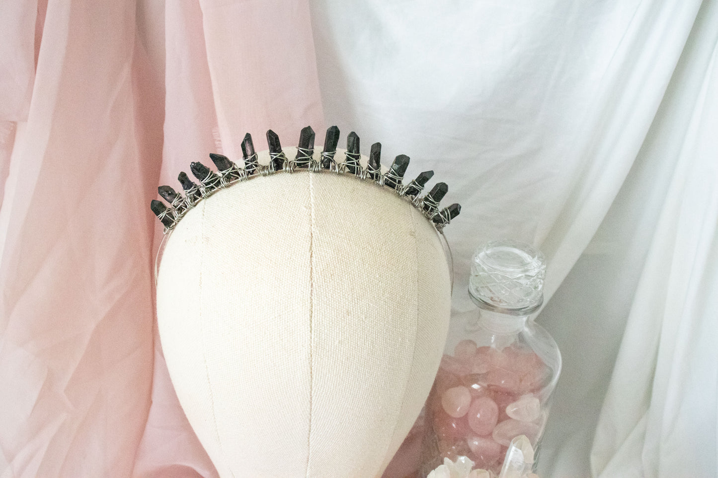 *MADE TO ORDER* Black Crystal Crown