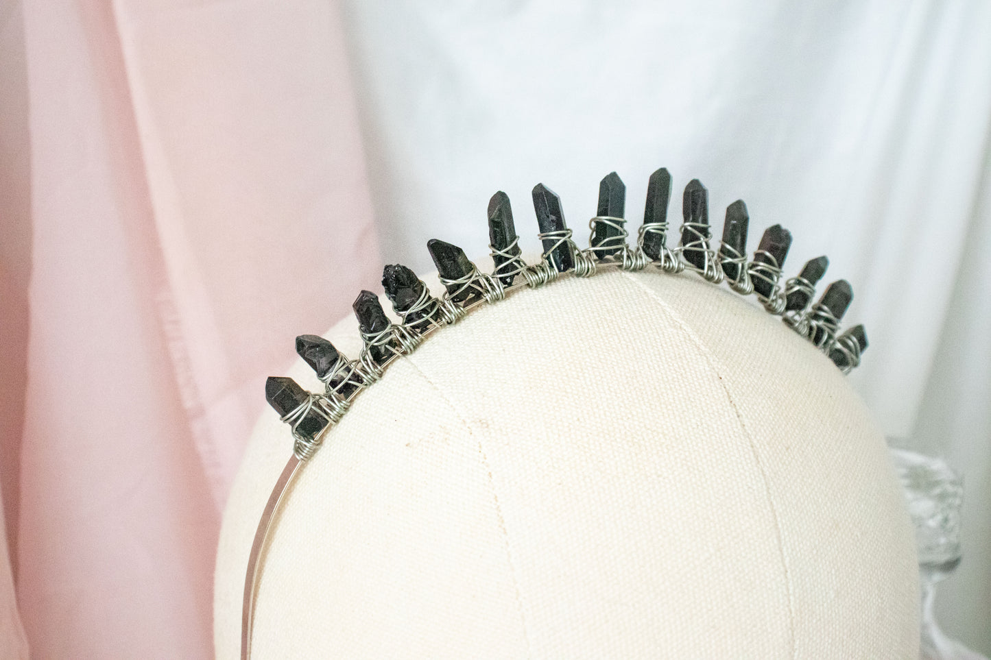 *MADE TO ORDER* Black Crystal Crown