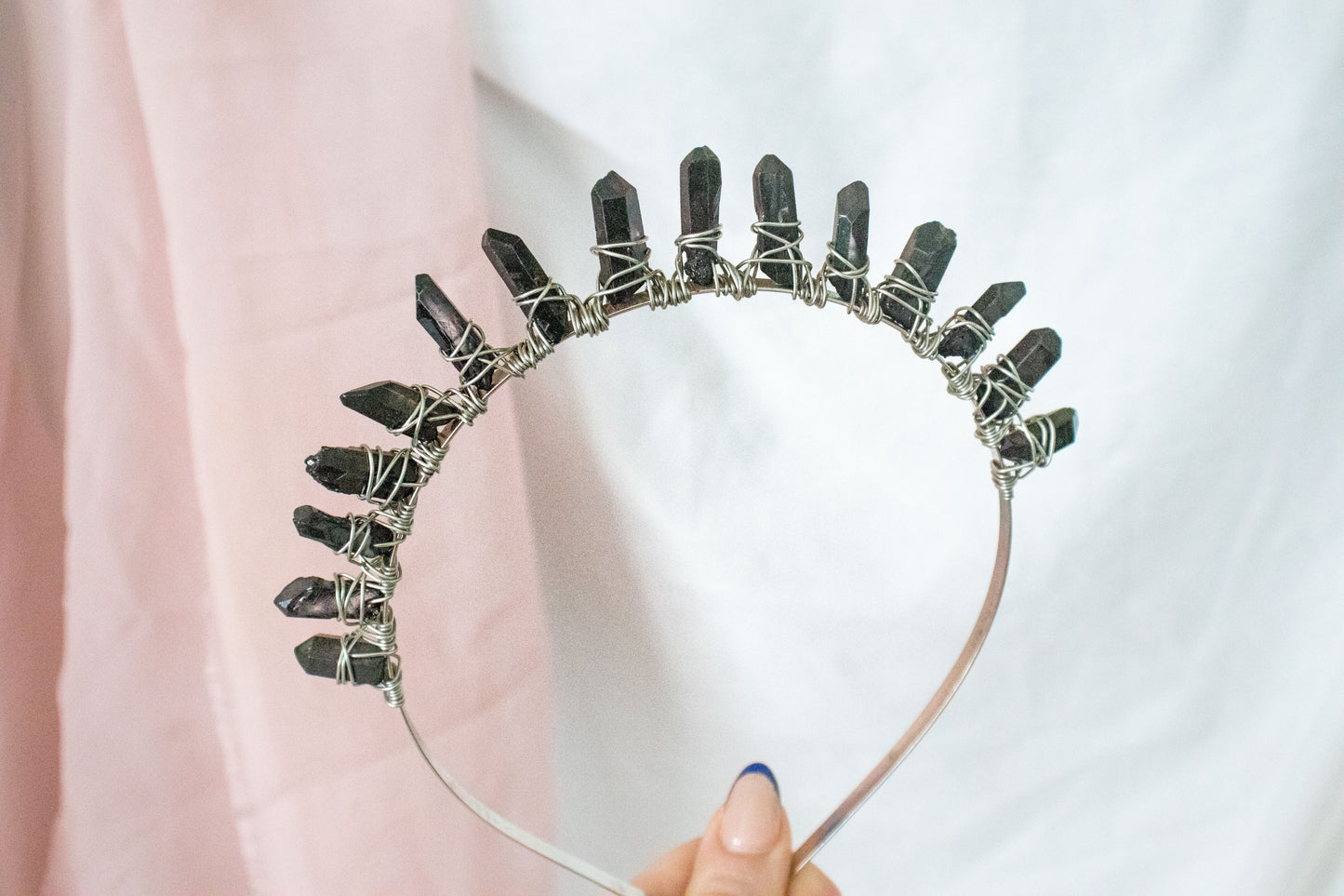 *MADE TO ORDER* Black Crystal Crown