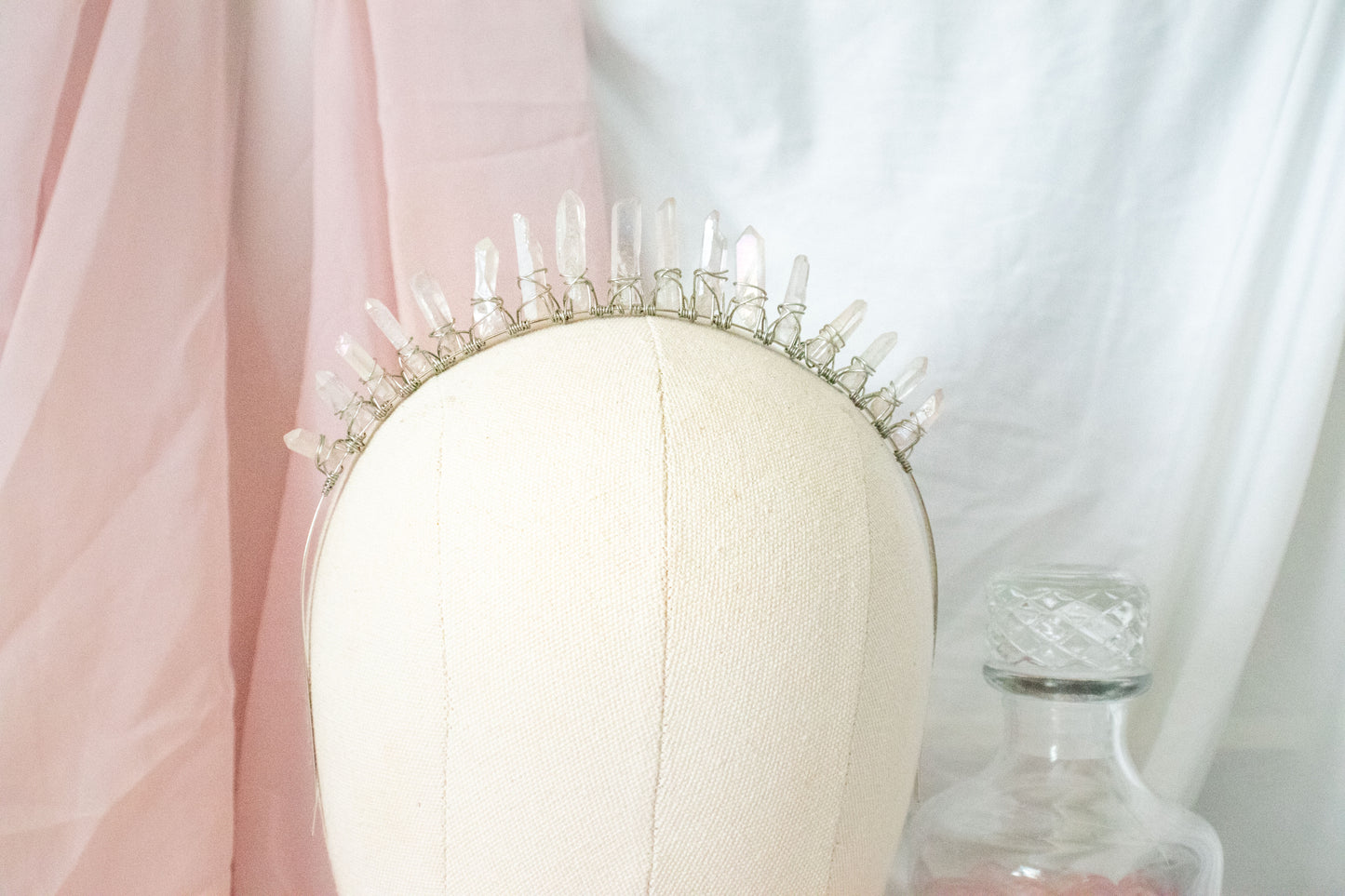 *MADE TO ORDER* Pink Crystal Crown