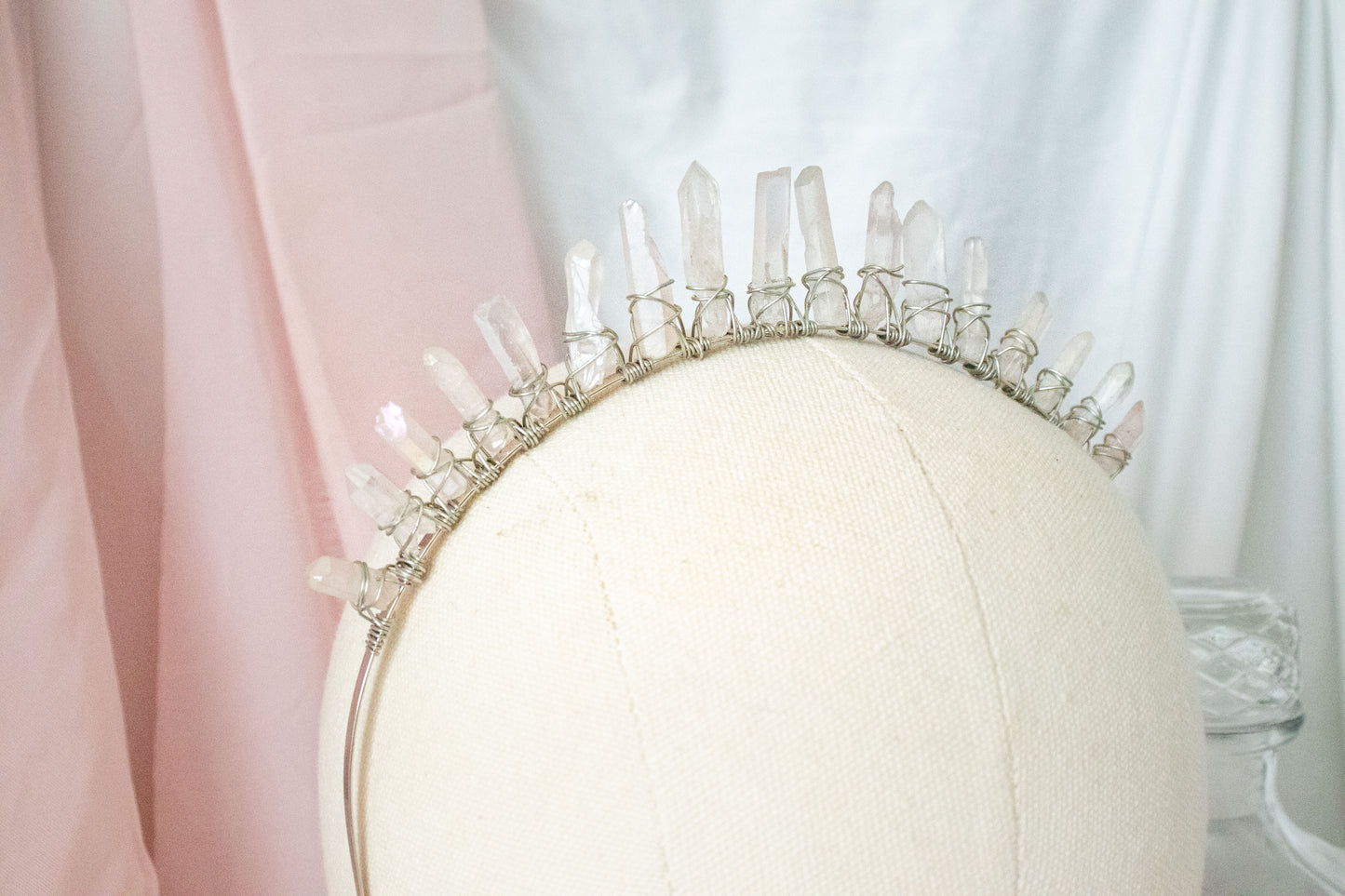 *MADE TO ORDER* Pink Crystal Crown