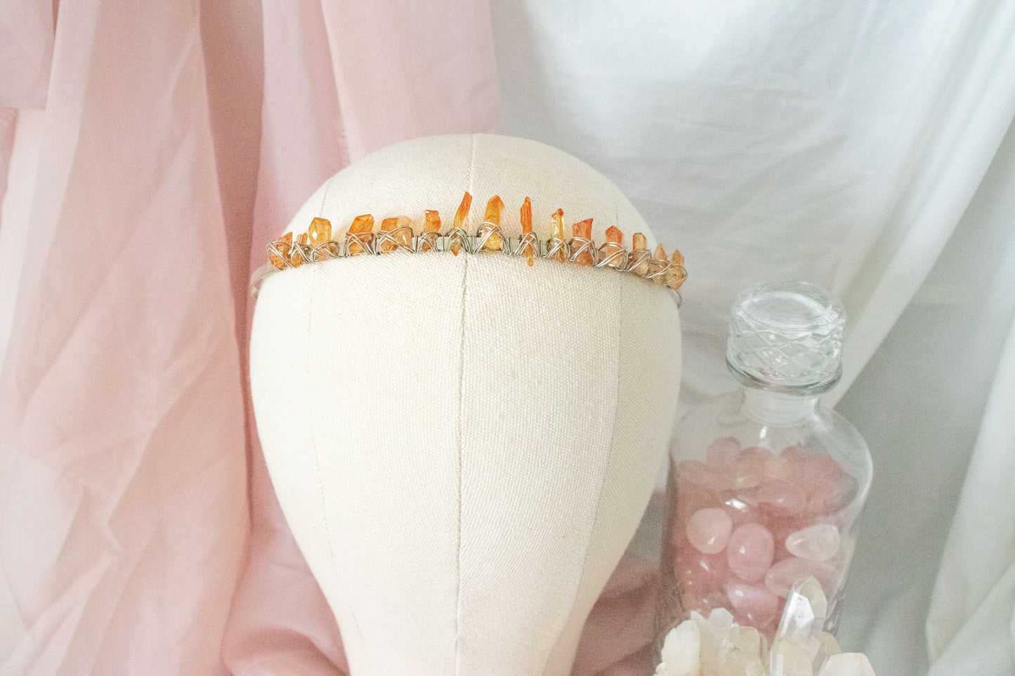 *MADE TO ORDER* Orange Crystal Crown