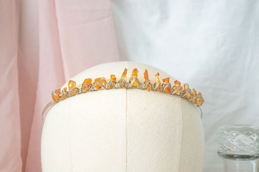 *MADE TO ORDER* Orange Crystal Crown