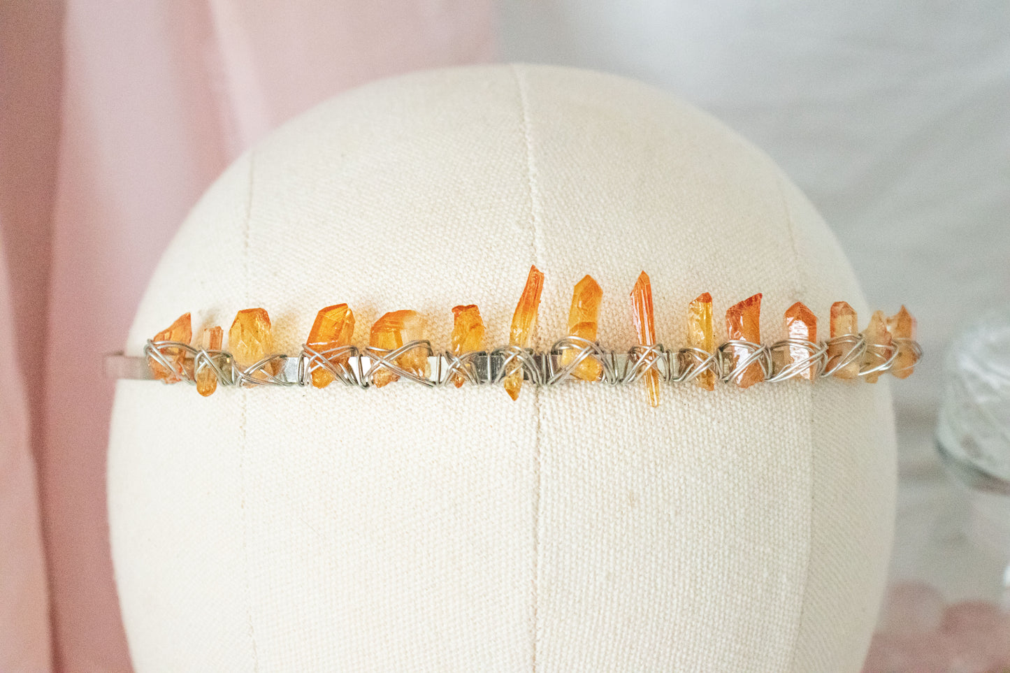 *MADE TO ORDER* Orange Crystal Crown