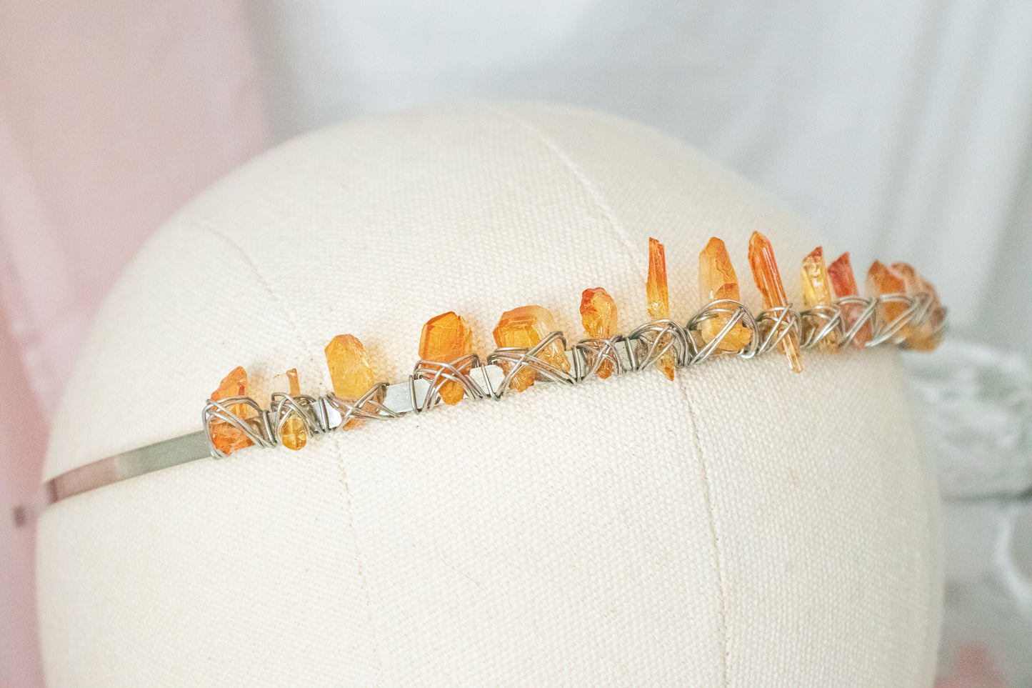 *MADE TO ORDER* Orange Crystal Crown