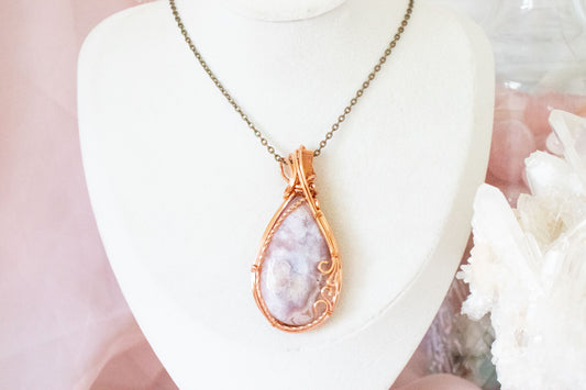 Persephone Flower Agate Pendant