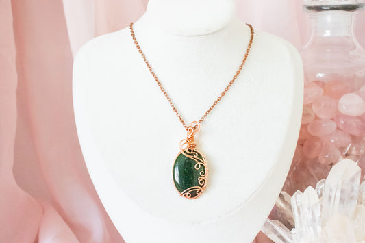 Hecate Green Jade Pendant