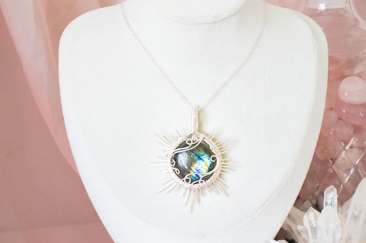 Helia Labradorite Sun Pendant