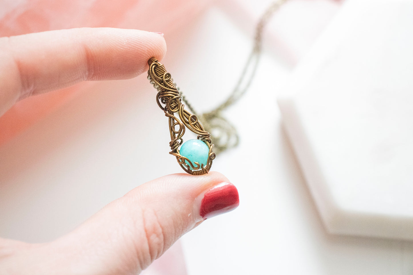 Ianthe Mini Amazonite Pendant