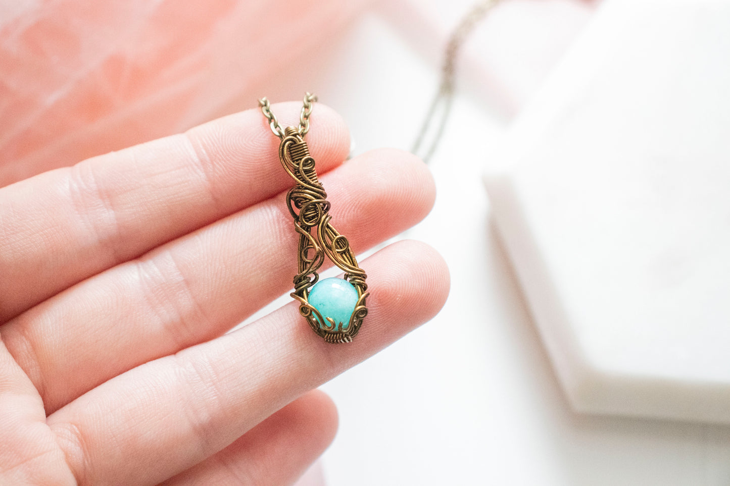 Ianthe Mini Amazonite Pendant