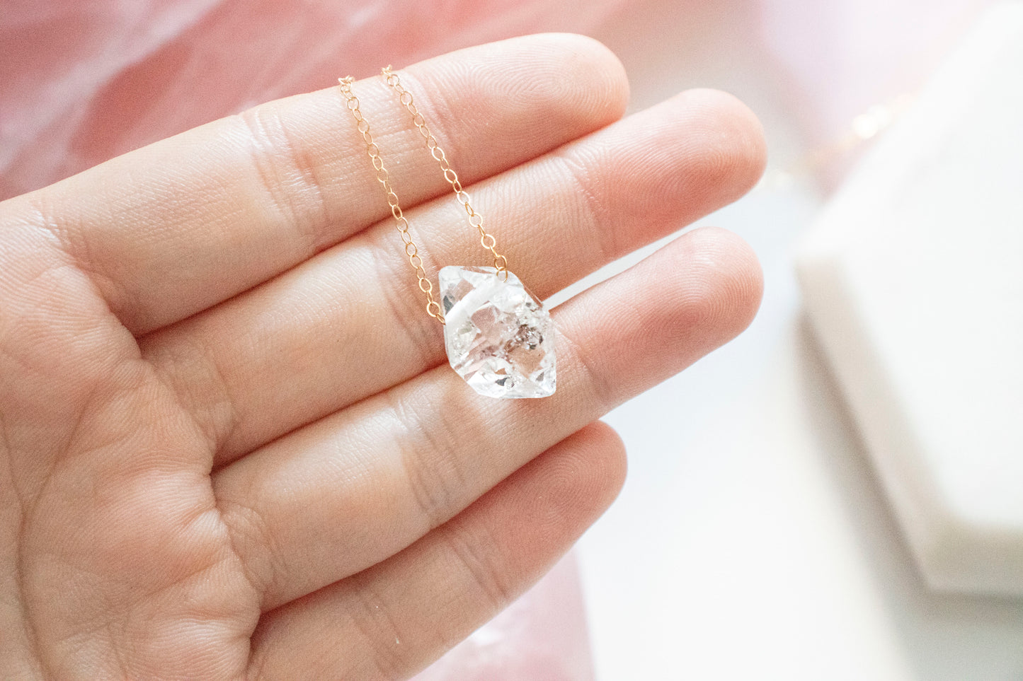 Herkimer Diamond Luxe Pendant (14k Gold Fill)