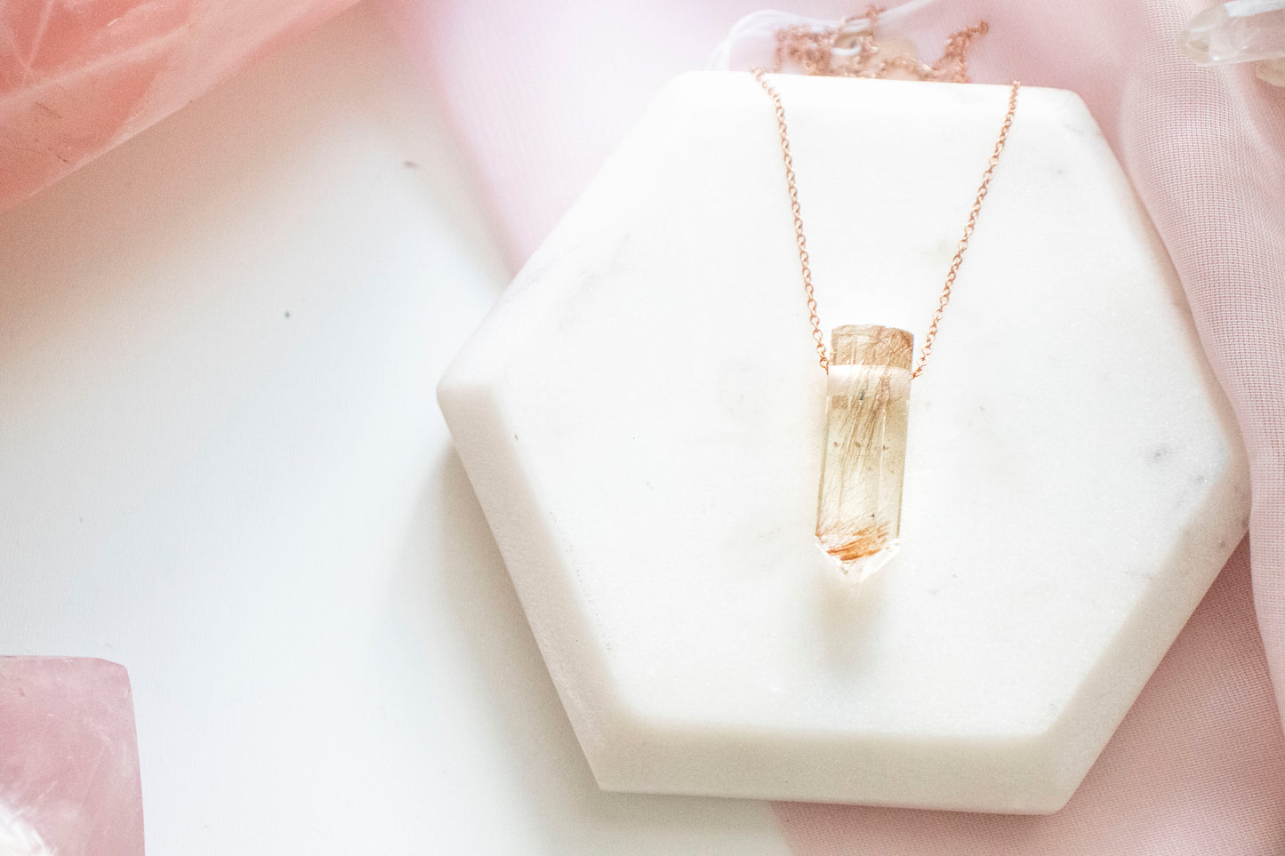 Rutilated Quartz Luxe Pendant (14k Gold Fill)