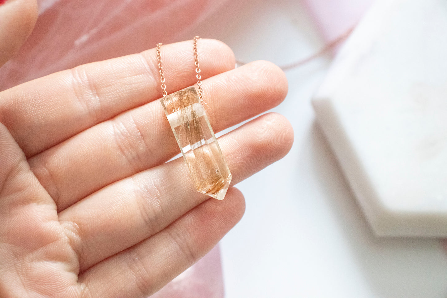 Rutilated Quartz Luxe Pendant (14k Gold Fill)