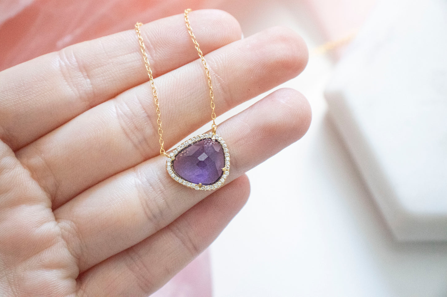 Marina Tanzanite Pendant (14k Gold Plated)