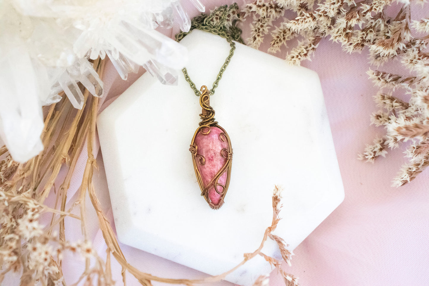 Red - Rhodonite Pendant