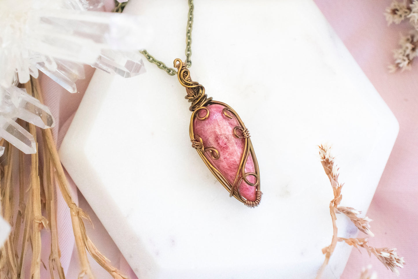 Red - Rhodonite Pendant