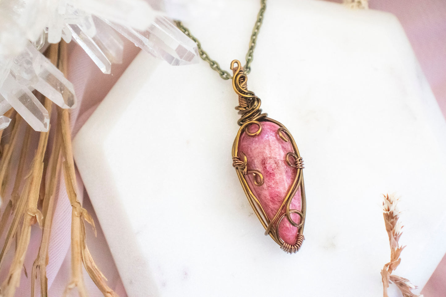 Red - Rhodonite Pendant