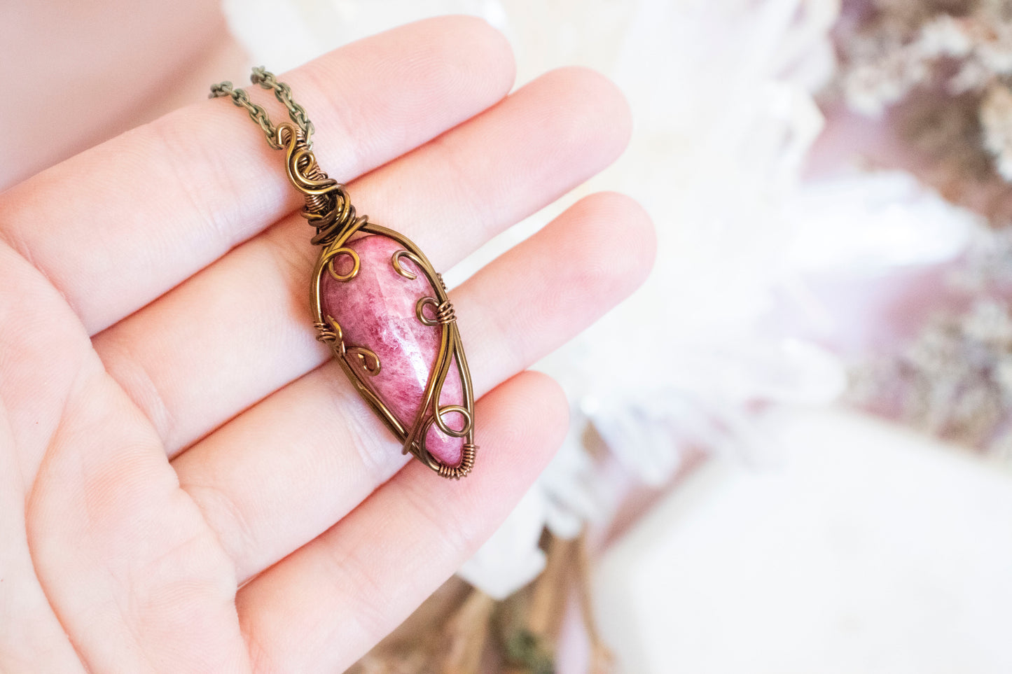 Red - Rhodonite Pendant