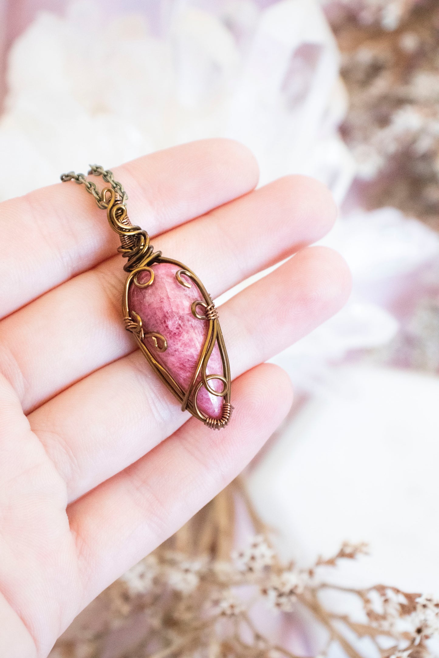 Red - Rhodonite Pendant