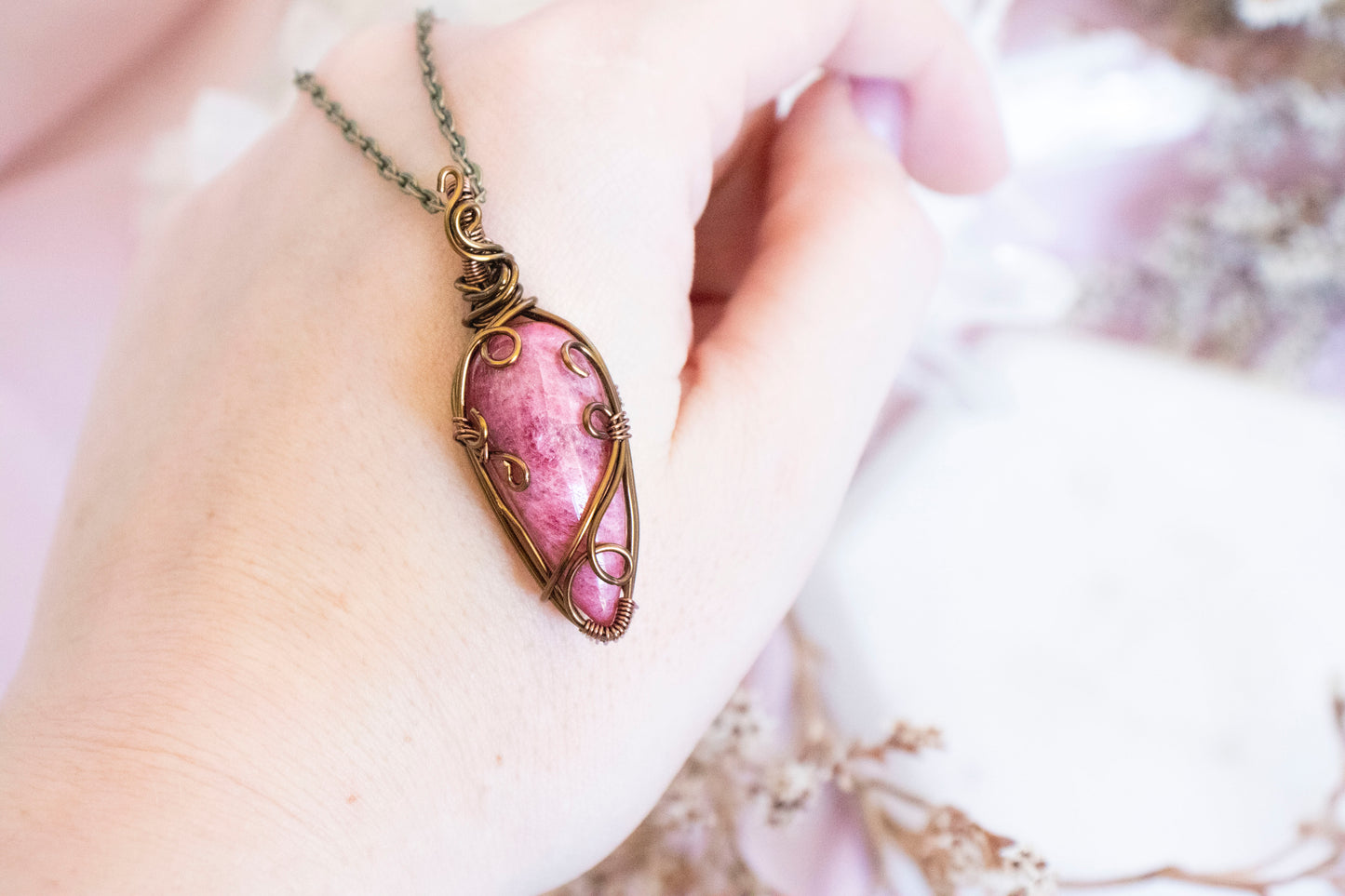 Red - Rhodonite Pendant