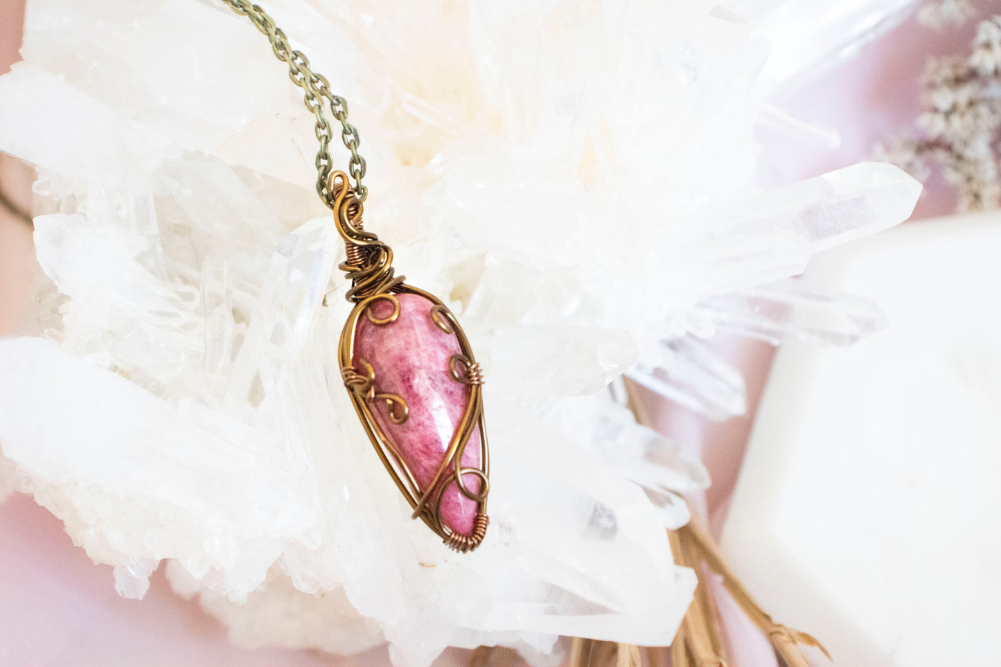 Red - Rhodonite Pendant