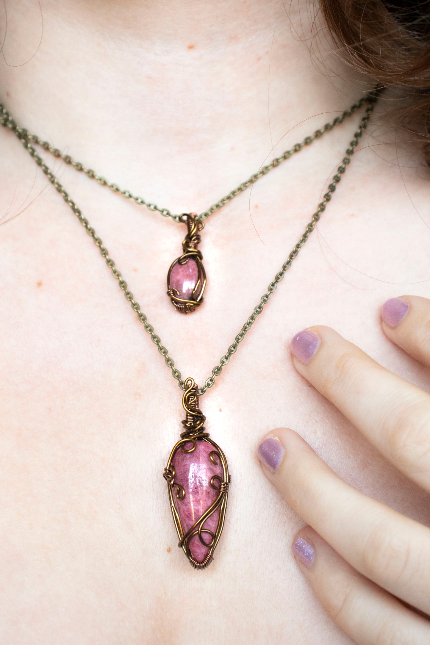 Red - Rhodonite Pendant