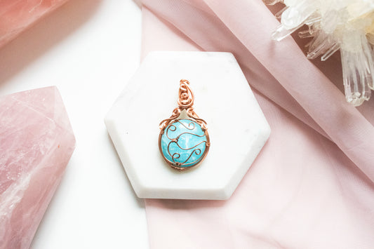 Selene Smithsonite Moon Pendant