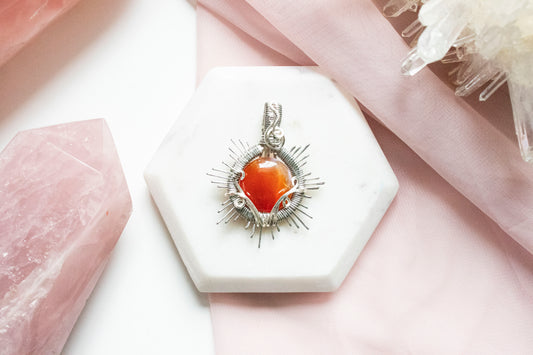 Helia Carnelian Sun Pendant 2