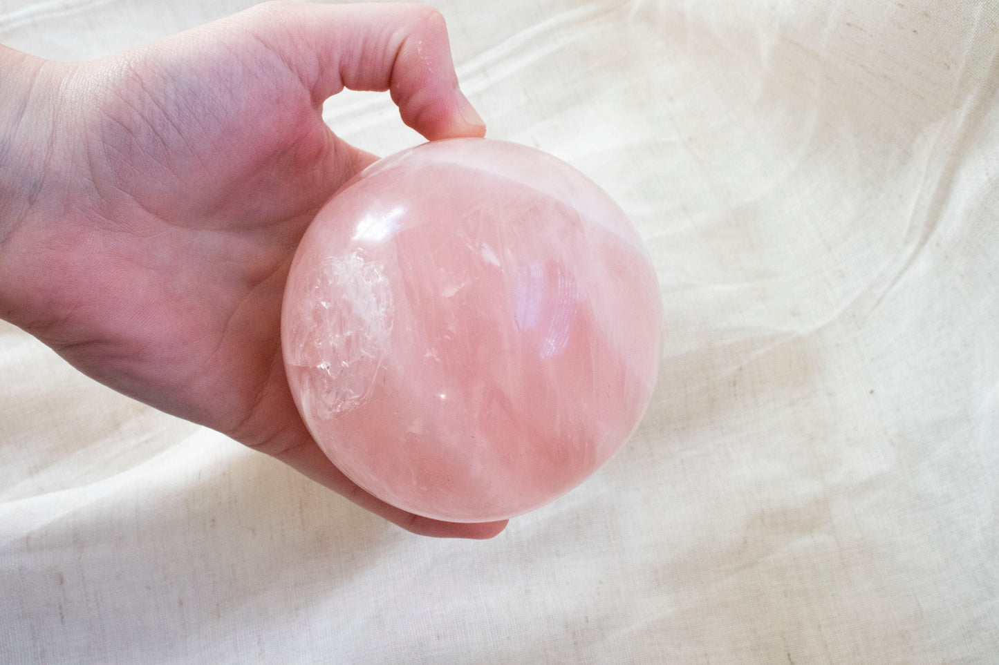 Large Rose Quartz Sphere