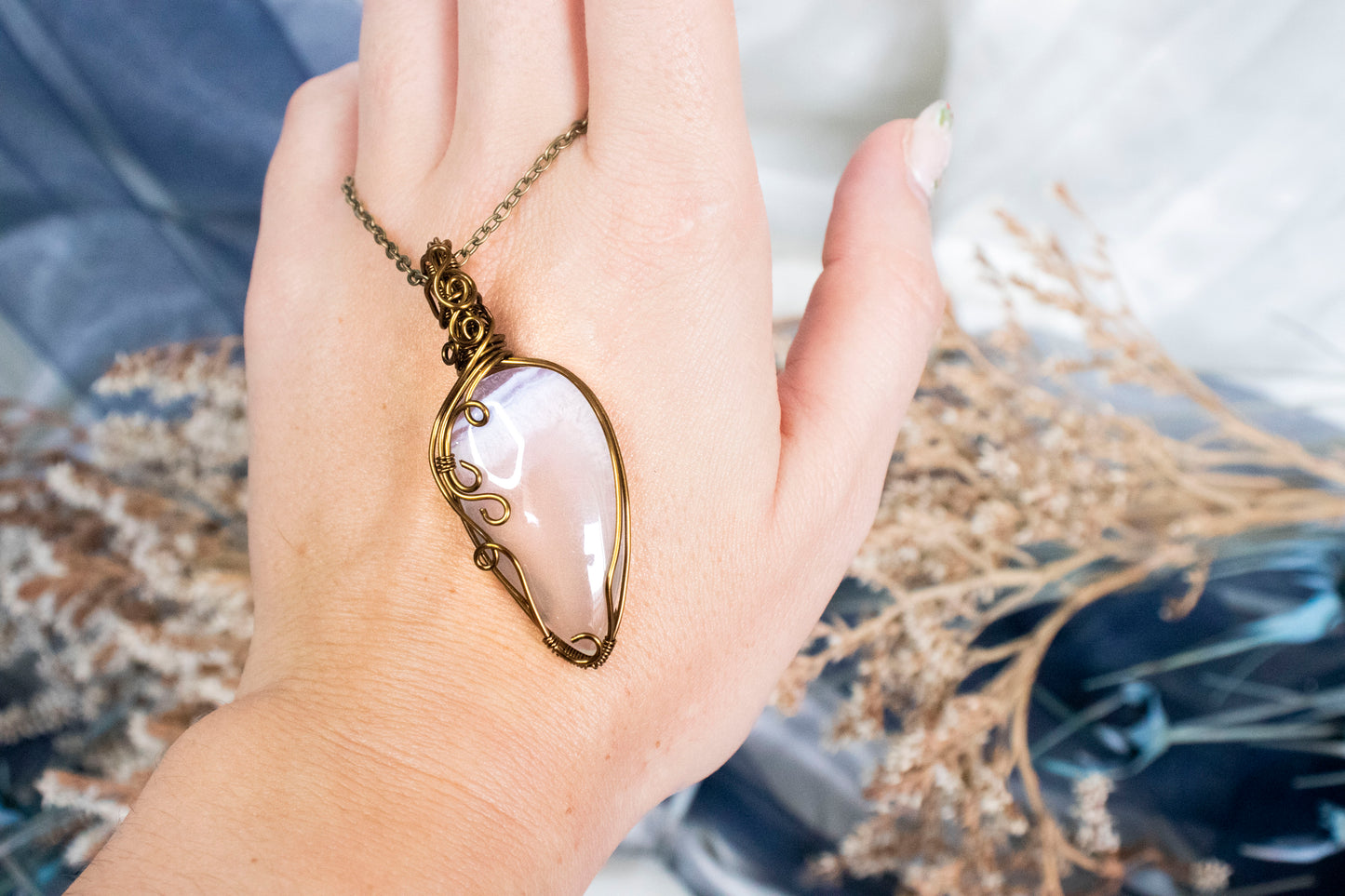 Labyrinth - Blue Lace Agate Pendant