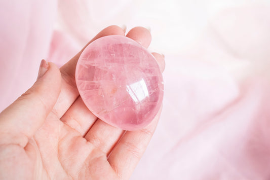 Rose Quartz Palm Stone 4