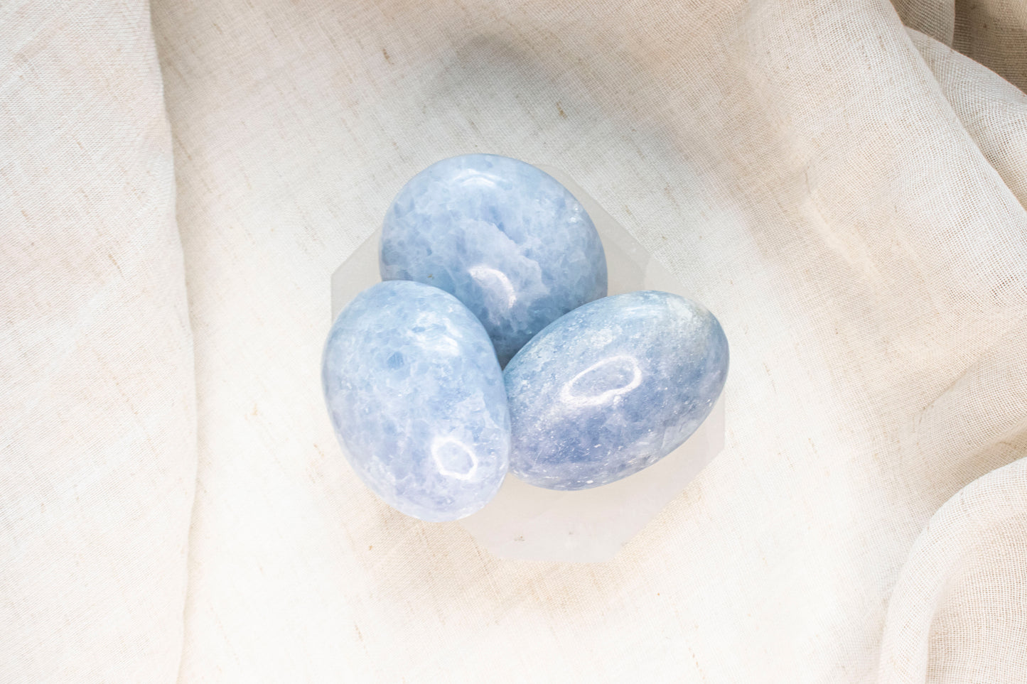 Blue Calcite Tumbles