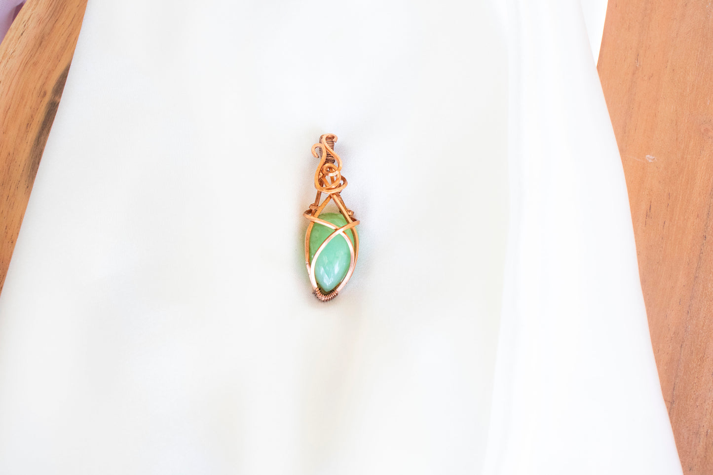 Message in a Bottle - Chrysoprase Pendant