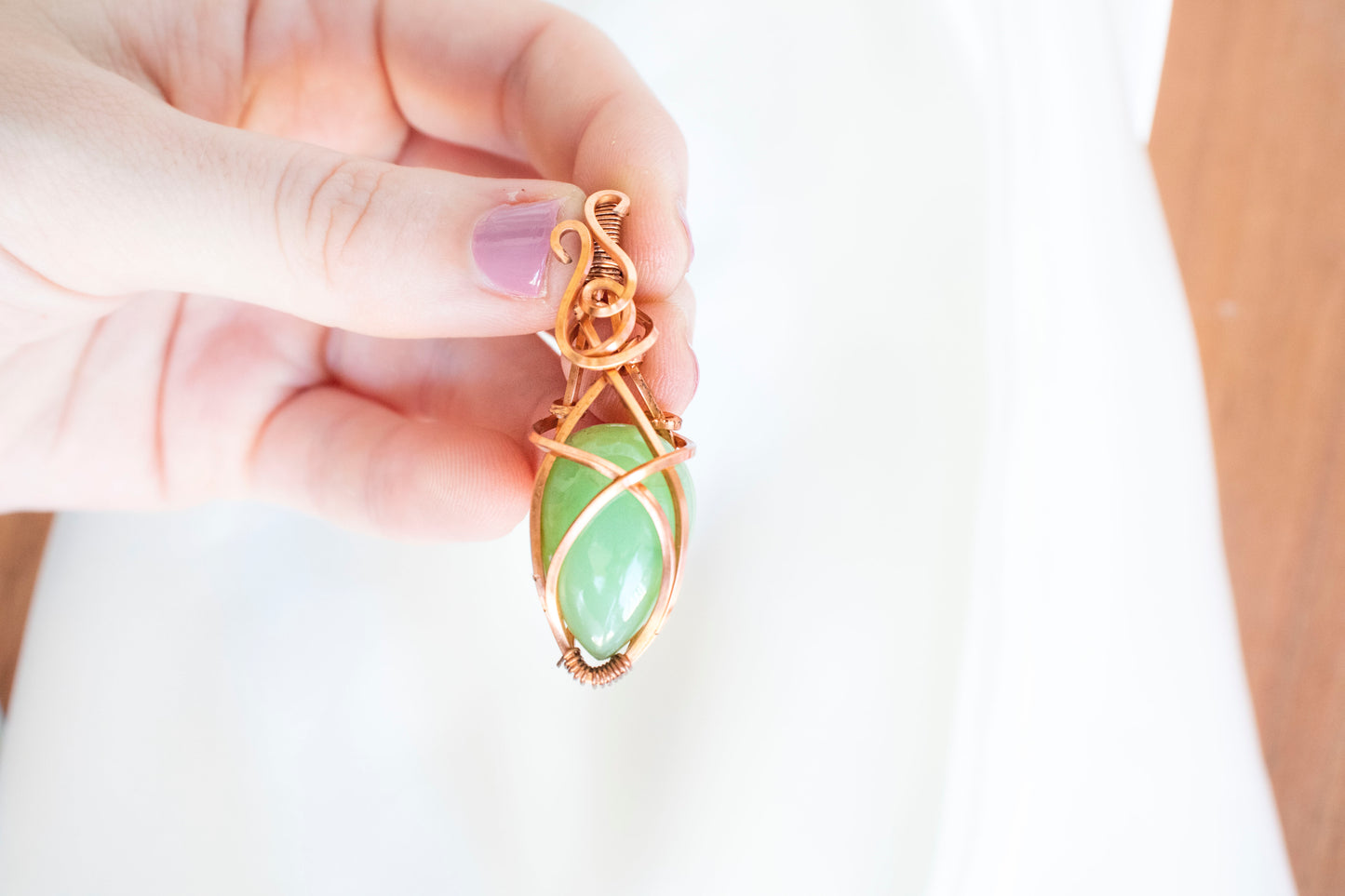 Message in a Bottle - Chrysoprase Pendant